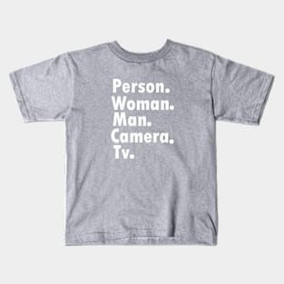 person woman man camera Kids T-Shirt